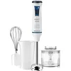 Image de Taurus Robot 600 Plus Inox - Mixeur plongeant multifonction 3 en 1 600W, 20 vitesses réglables + Turbo, anti-éclaboussures, bol mesureur, bol hachoir et Fouet