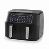 Image de Lacor - 69508 - Friteuse sans huile DuploAir, Friteuse à air avec écran tactile, Panier double, Comprend Livre de recettes, 11 programmes, Fonction déshydratée, Antiadhésif, Grande capacité 9L, 2400 W