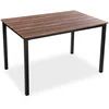 Image de Versa Amaia Table de salle à manger pour cuisine, terrasse, jardin, salle à manger, dimensions (H x l x P) 76 x 80 x 120 cm, bois et métal Noir