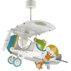 Image de Dalber Lustre Chambre Lampe Suspension Enfant avion crocodile blanc animaux, 54542, E27 15w led