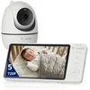 Image de Jané Eye Pro Baby Monitor, moniteur pour bébé avec caméra rotative, inclinaison motorisée, affichage de 5", audio bidirectionnel, vision nocturne avec musique, faible consommation
