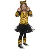 Image de Rubies Costume Tigresa Tutu pour filles, robe avec tutu et queue, bandeau, mitaines, réchauffeurs et bas, original, idéal pour Halloween, Noël, carnaval et anniversaire.