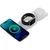 Image de Chargeur sans fil Ksix 3en1 15 W, pliable, compatible MagSafe, charge rapide, pour téléphones Qi, Apple Watch et AirPods, blanc