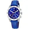 Image de Festina Montre enfant F20346/2 Junior Collection, boîtier en acier inoxydable 316l argenté, bracelet en cuir bleu, bleu, Bracelet