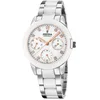 Image de Festina Montre à quartz analogique pour homme avec bracelet en acier inoxydable F20497/1, argent/blanc, mittel, minimaliste