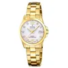 Image de Festina Montre pour Femme F20050/1 Swiss Made Classics Boîtier en Acier Inoxydable Doré Bracelet en Acier Inoxydable Doré, Beige, bracelet