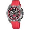 Image de Montre FESTINA pour Homme F20725/5 Chrono Bike Boîtier en Acier Inoxydable Gris Bracelet en Caoutchouc Rouge