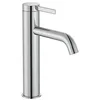 Image de Roca A5A3C9EC00 Mitigeur lavabo, bec haut en mélange, ONA, bonde clic-clac, corps lisse, démarrage froid, finition chromée