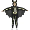 Image de FIESTAS GUIRCA MURCIELAGO Squelette Déguisement d'Halloween pour enfant 10-12 ans