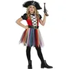 Image de FIESTAS GUIRCA Déguisement de pirate coloré pour fille avec chapeau de pirate et robe tutu pour filles de 7 à 9 ans