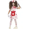 Image de FIESTAS GUIRCA Déguisement d'infirmière zombie - Infirmière sanglante - Déguisement pour fille Halloween 5-6 ans