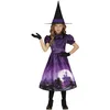 Image de FIESTAS GUIRCA Déguisement de sorcière enchantée avec chapeau de sorcière lilas pour Halloween 5-6 ans