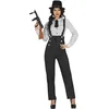 Image de FIESTAS GUIRCA Déguisement de gangster mafieux années 20 - Tenue à rayures Gatsby style Mafia Boss pour femme adulte