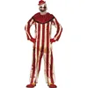 Image de FIESTAS GUIRCA Déguisement de clown d'horreur à rayures pour homme - Déguisement de clown tueur rouge - Taille adulte XL