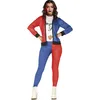 Image de Guirca - Costume Harley Quinn Femme Adulte Taille L, Couleur Blue, Rouge et Blanc, L 88372
