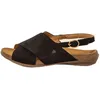 Image de El Naturalista N5558 Wakataua Sandales plates pour femme, Noir, 36 EU large