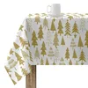 Image de BELUM Nappe de Noël 140 x 140 cm 100% coton résiné anti-taches (acte non plastifié) Modèle Christmas 31 Gold