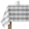 Image de BELUM Nappe en résine anti-taches à carreaux 0120-100 cm, nappe à carreaux vichy, taille : 100 x 140 cm, Nappe anti-taches, non toile cirée, nappe grise, tissu 100% coton biologique