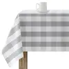 Image de BL BELUM Nappe Vichy gris anti-taches coton 200 x 140 cm extra douce - Nappe à carreaux imperméable, antibactérienne et écologique, idéale pour l'intérieur et l'extérieur