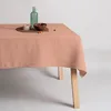 Image de Belum Nappe anti-taches en lin 100% Dustypink 300 x 150 cm Nappe rectangulaire en résine imperméable de qualité pour intérieur et extérieur