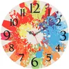 Image de Horloge murale en MDF multicolore