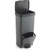 Image de WELL HOME MOBILIARIO & DECORACIÓN Poubelle 70L, VERTICAL, 2 compartiments, poubelle à déchets, 76 cm, gestion facile