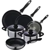Image de Batterie de cuisine 5 pièces aluminium pressé + jeu de poêles Ø16Ø20Ø24 aluminium pressé San Ignacio