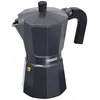 Image de Monix Vitro Noir - Cafetière de 6 Tasses Noire, Fabriquée en Aluminium, Compatible Toutes Sources de Chaleur Sauf Induction