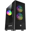Image de Nfortec - CAELUM Boîtier PC Gaming Mid Tower (ATX), 3x ventilateurs ARGB 120mm inclus, grille avant, côtés en verre trempé, noir