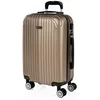 Image de ITACA - Valise Cabine 55x40x20 Rigide Légère à Roulette 4 Roues Pivotantes avec Cadenas à Combinaison Bagage Cabine Idéal pour Voyager en Avion Petite Valise Compacte Compatible avec Ryan, Champagne