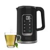 Image de Cecotec Bouilloire électrique de 1,7 litre avec écran tactile Thermosense 500 Touch. 2200 W, intérieur en acier inoxydable, 5 niveaux de température, arrêt automatique, noir