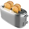 Image de Cecotec Toast&Taste 1600 Retro Double Stainless Steel 4-Slice Toaster. 1630 W, 2 Wide and Long Slots of 3.8 cm, Stainless Steel, Upper Heating Rods, Adjustable Power, Crumb Tray