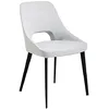 Image de Angel Cerda Chaise tapissée en tissu. Structure de pieds en acier inoxydable en noir mat. Marque