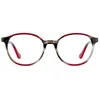 Image de NANO TIK Lunettes unisexe pour enfants, Gris à rayures/rouge, 16-48
