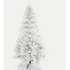 Image de Arbre de Noël Blanc, Arbre de Noël enneigé, lumières de Noël en Option, décoration d'arbre de Noël à Votre goût, Arbre de Noël