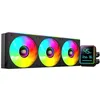 Image de Mars Gaming ML-LCDPRO360 Refroidissement liquide AIO 600 W TDP, écran LCD 2,8" multi-écrans, pompe 4ème génération Opti-Chamber avec base en cuivre, 3 ventilateurs 120 mm ARGB Infinity Mirror, noir