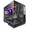 Image de Mars Gaming MC-Mirage - Boîtier de jeu ATX - Écran LCD IPS 7,2" réglable - Partie avant et latérale intégrale en verre trempé - Système à double chambre - Refroidissement à eau jusqu'à 360 mm - Noir