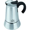 Image de Jata Hogar Cafetière italienne CAX106 en acier inoxydable - 6 tasses - Convient pour toutes les cuisines, y compris induction - Poignée massive.