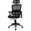 Image de Drift Gaming DRAIR200 - Chaise de jeu professionnelle, maille de haute qualité et polymère renforcé, accoudoirs rembourrés réglables en 2D, piston de classe 4, pivotant, inclinable, blanc/noir/rouge.