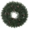 Image de BigBuy Christmas Couronne de Noël Vert PVC 28 x 28 cm
