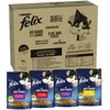 Image de Purina Felix Le Ghiottonerie Aliments humides pour chats avec boeuf, poulet, canard, agneau, lot de 80 enveloppes de 85 g