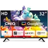 Image de CHIQ Téléviseur 32 Pouces L32G7V, Google TV, HD, Conception sans Cadre, Google Assistant, Google Play, Chromecast intégré, Triple syntoniseur, Wi-FI 5G, Bluetooth, HDMI Arc, USB2.0, CI+