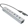 Image de i-tec CAHUBMETAL7 CAHUBMETAL7 USB-hub 4 + 3 poorten USB-A, USB-C USB 3.1 Gen1 5 GBit/s Grijs