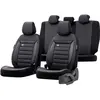 Image de otoM Housse de sièges universel en textile 'Prestige' Noir/Anthracite Damier - 11-pièces - adapté aux Side-Airbags