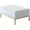 Image de Table basse moderne en or blanc avec pieds en métal