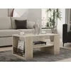 Image de Hanah Home Élégante table à café, travertine, 80 x 50 x 40 cm, 100% mélaminée, épaisseur 18 mm, design élégant en marbre pour espaces de vie modernes