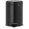 Image de Brabantia Newicon 112928 Poubelle à pédale avec seau intérieur en plastique Noir mat 5 l