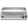 Image de HENDI Plaque de cuisson, finition lisse, tiroir fixe amovible, température réglable jusqu'à 300 °C, barbecue électrique, barbecue de table, barbecue à gaz, 230 V/2400 W, 526 x 444 x (H) 232 mm, acier