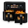 Image de Tristar Friteuse à air double panier, 9 L Capacité totale, 2500W, 10 programmes, panneau de commande numérique, fenêtres de visualisation, sans PFAS, minuterie et température réglables, FR-9075