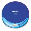 Image de Lenco CD-011 - Lecteur CD portable avec fonction de recharge de la batterie -Diskman - CD Walkman - Avec écouteurs et câble de recharge micro-USB - Écran LCD - Bleu